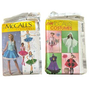 McCall’s Lot of 2 Costume Sewing Patterns 7101 & 4946 – Witch, Princess, Ladybug